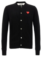 Black Logo wool cardigan 1