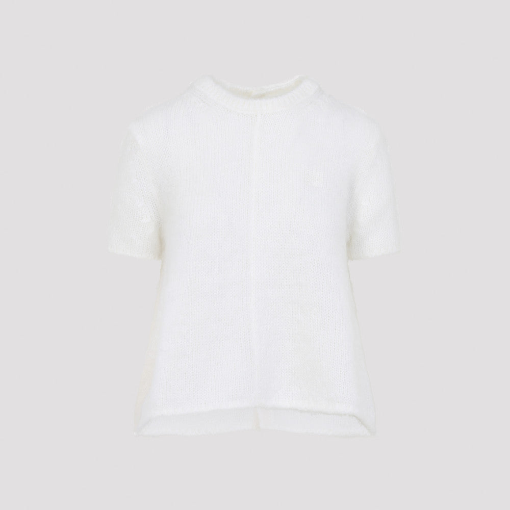 White Crew Neck Sweater 2