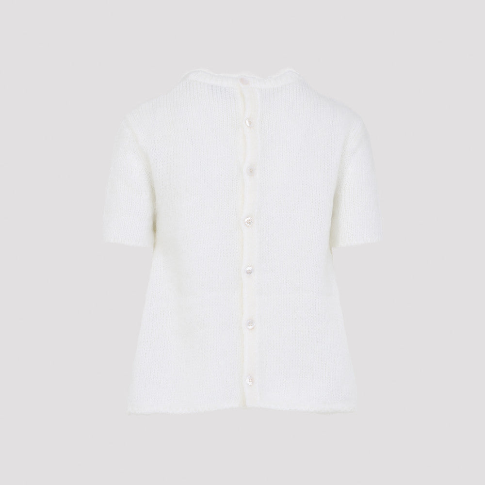 White Crew Neck Sweater 4