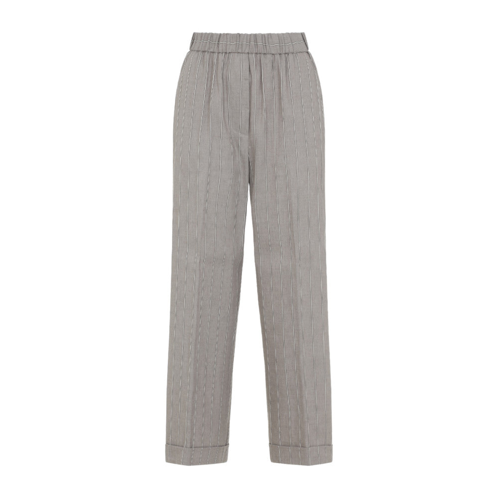 Brown Straight Leg Pants 1