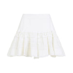 White Wool Mini Skirt 1