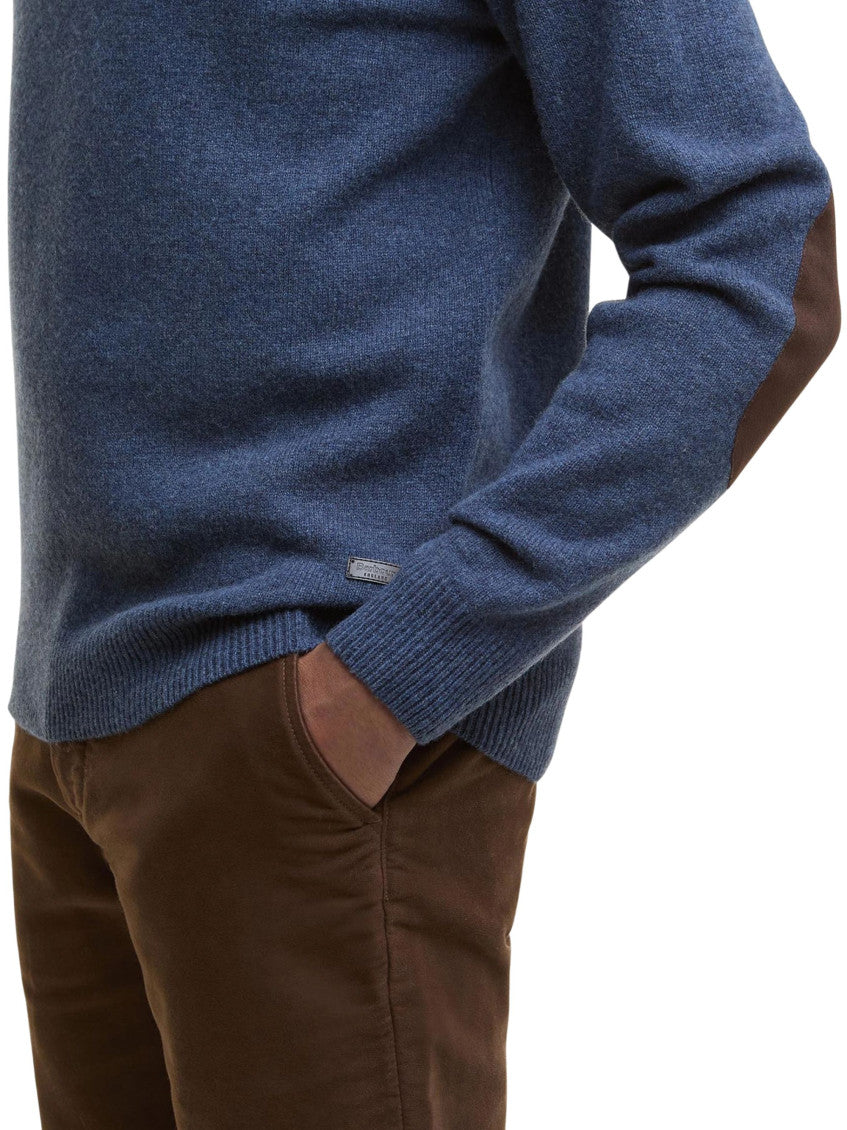 Blue Elbow-Patch Sweatshirt 4