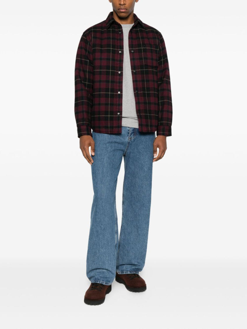 Red Check-pattern Shirt 7