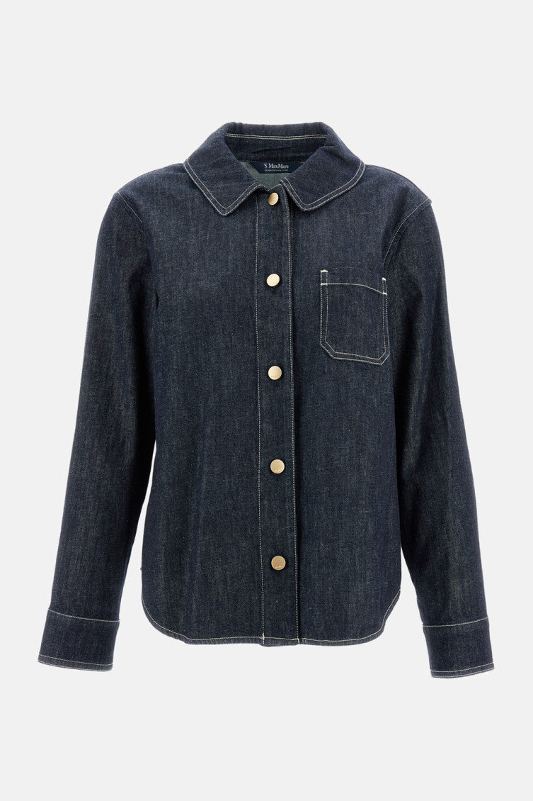 Dark Blue Denim Shirt 1