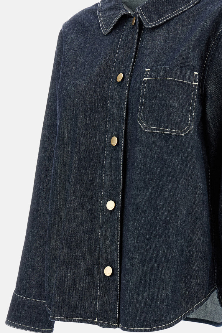 Dark Blue Denim Shirt 3