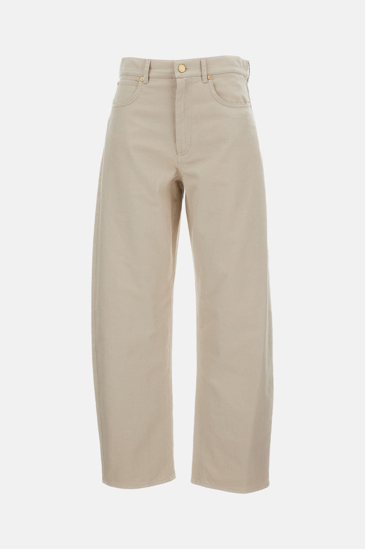 Beige Regular Fit Trousers 1