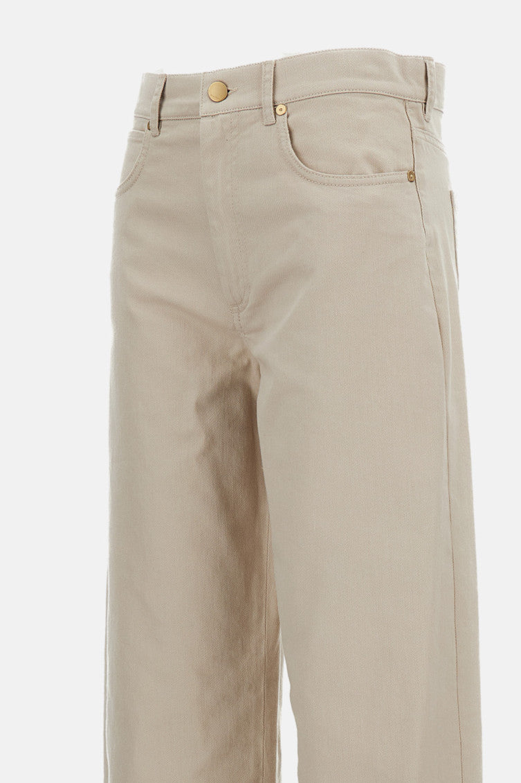 Beige Regular Fit Trousers 3