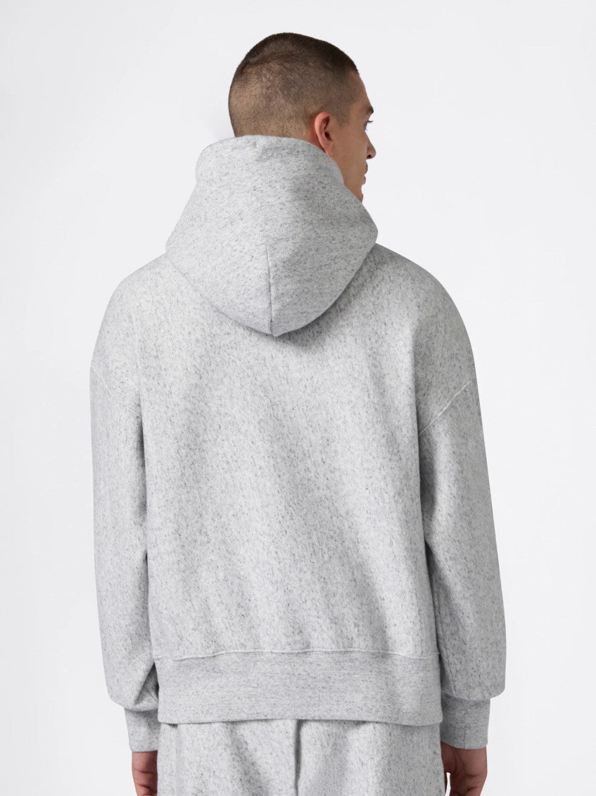 Grey Logo Cotton Hoodie 3