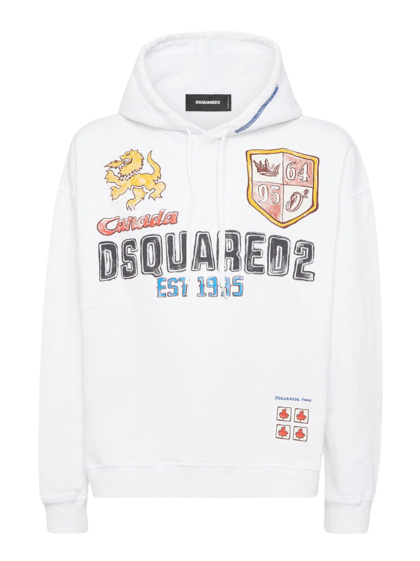 White Logo Hoodie 1