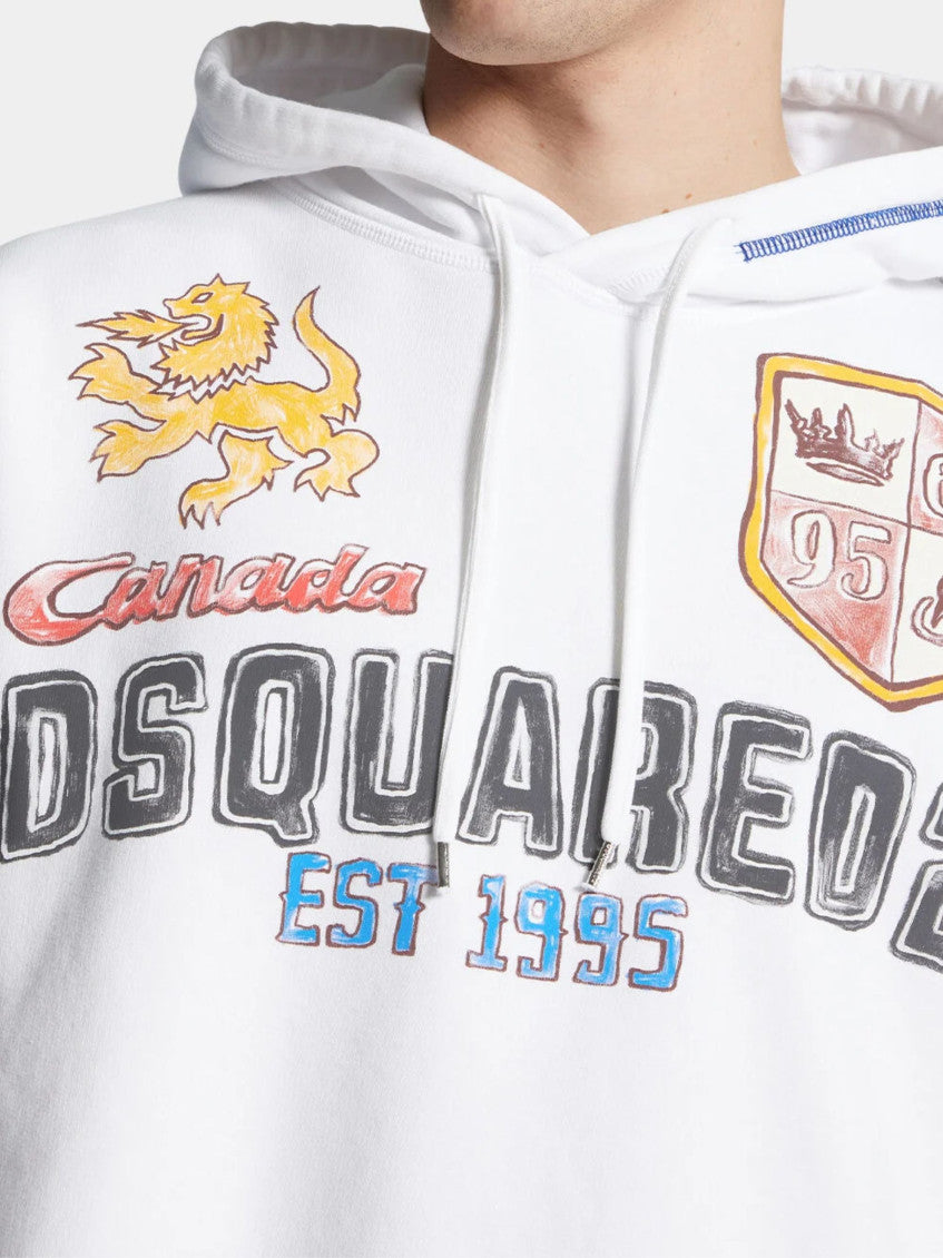 White Logo Hoodie 3