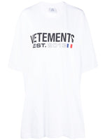 White Logo Cotton T-shirt 1