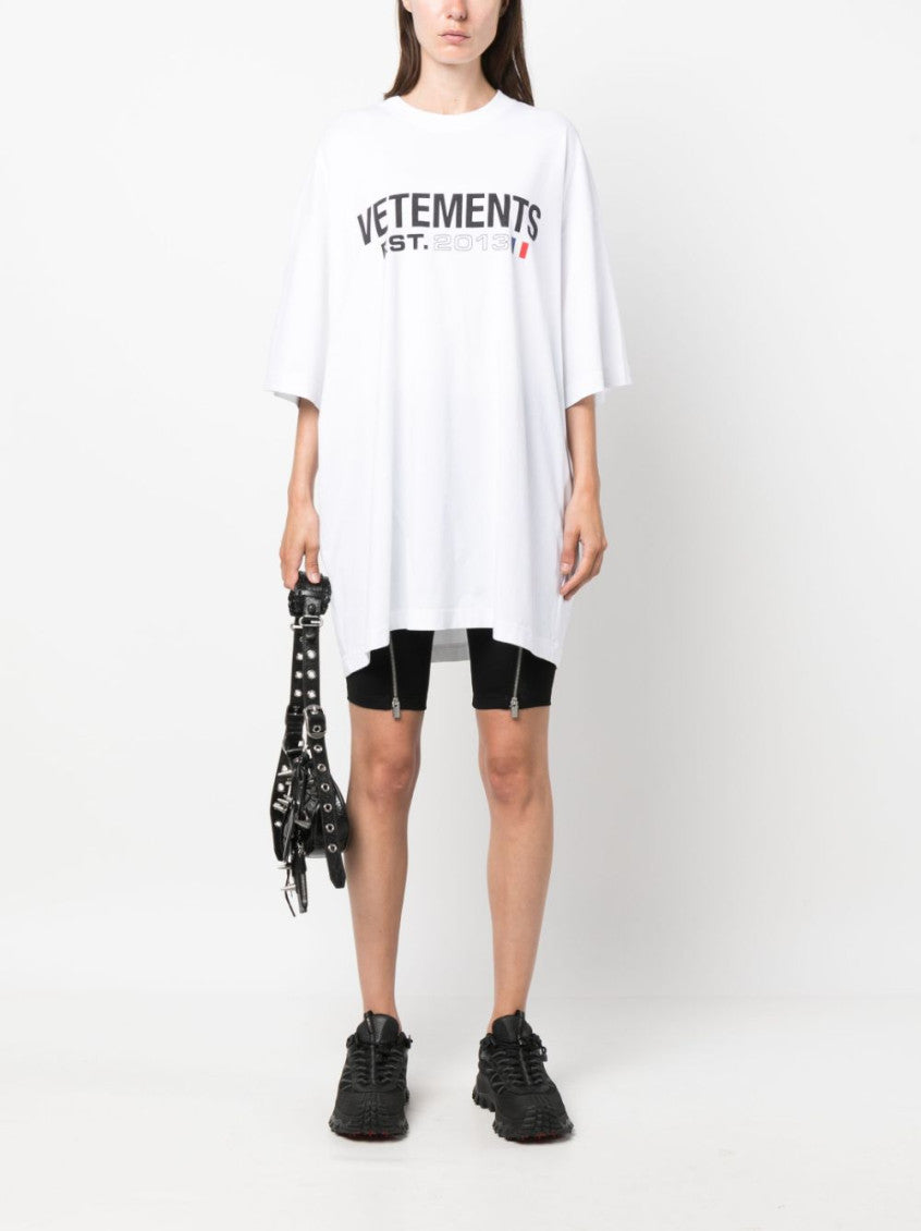 White Logo Cotton T-shirt 4