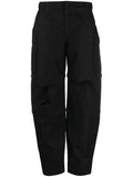 Black Cotton Cargo Trousers 1