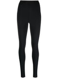 Black High Waist Zipped Leggings 1