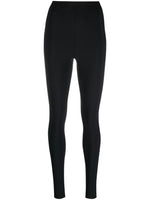 Black High Waist Zipped Leggings 1