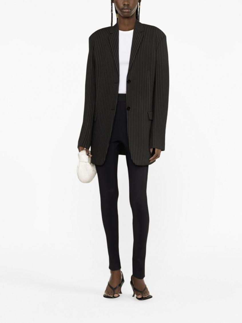 Black High Waist Zipped Leggings 4