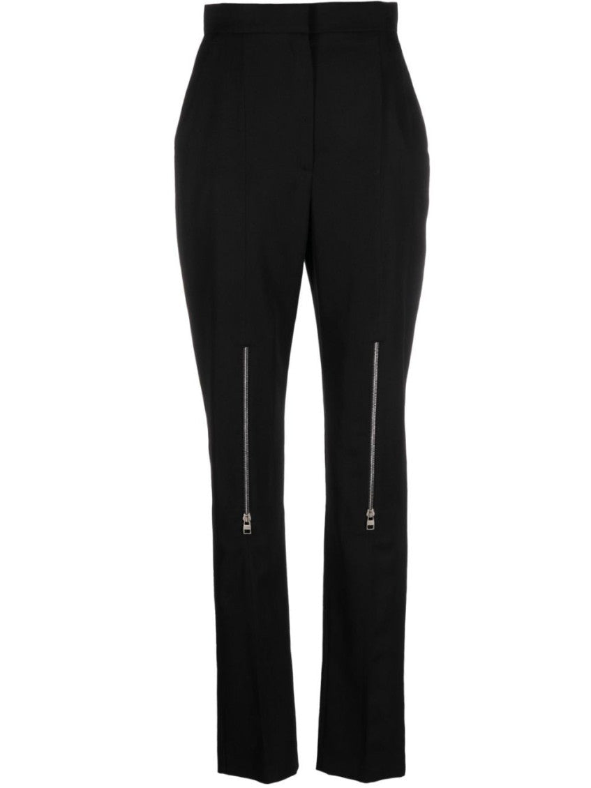 Black Slim Flat Front Pants 1