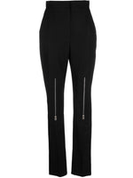 Black Slim Flat Front Pants 1