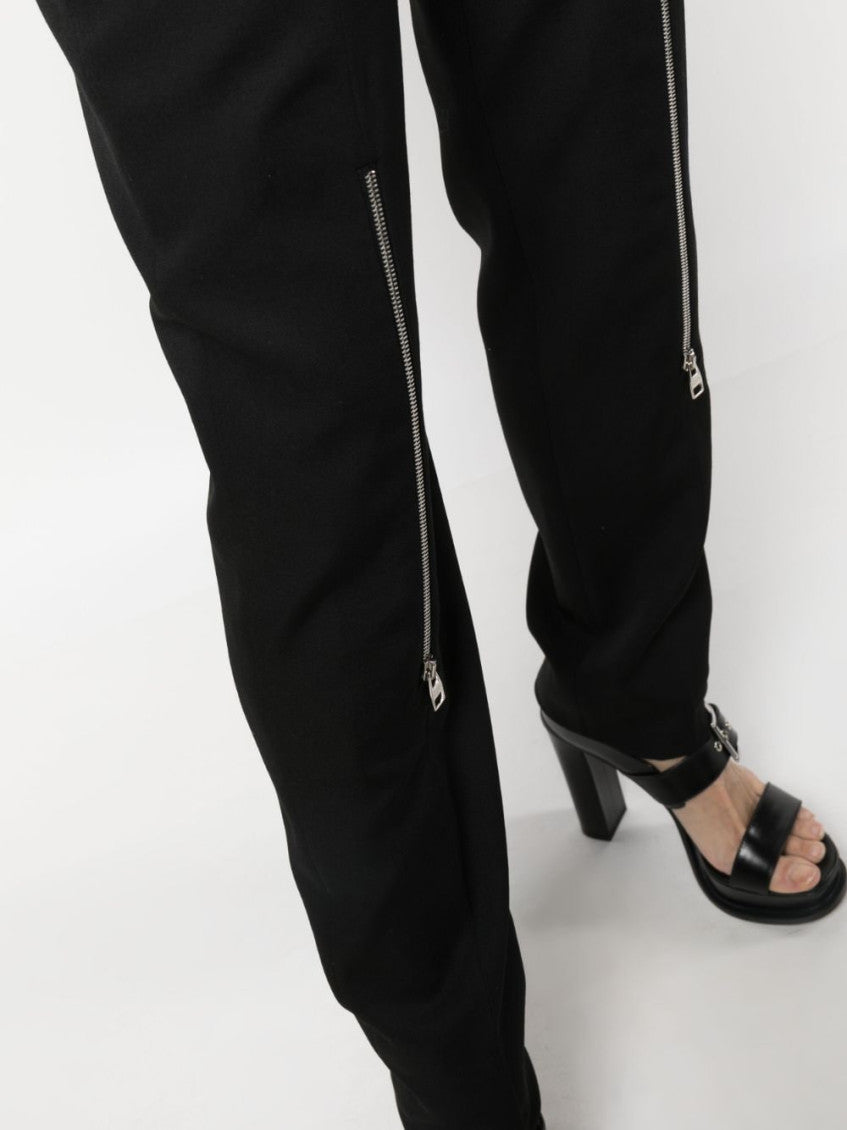 Black Slim Flat Front Pants 5