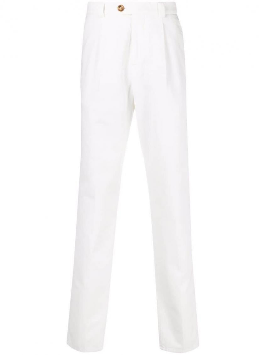 White  Leisure Fit Trousers 1