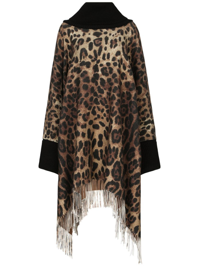 Leopard Animal Print Turtle Neck Sweater 1
