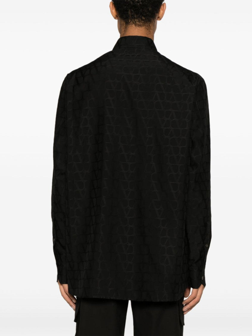 Black Texture Monogram Jacquard Shirt 2