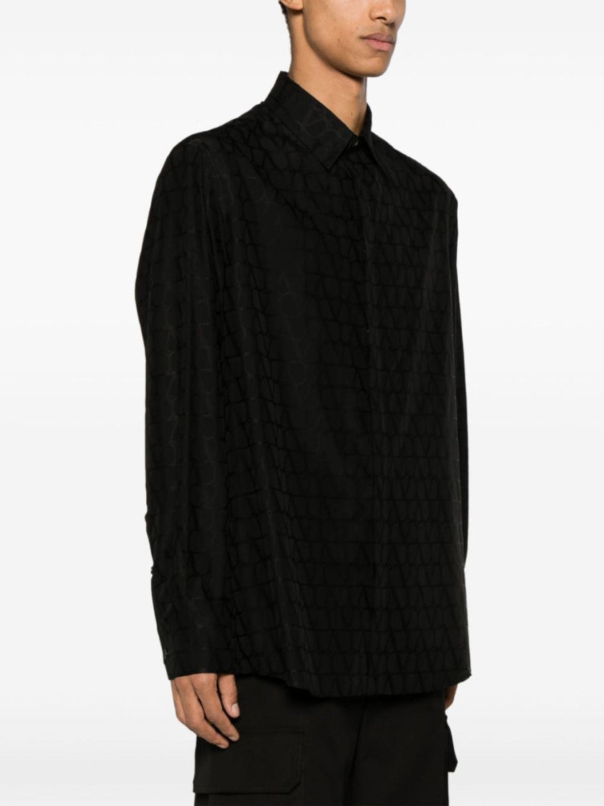 Black Texture Monogram Jacquard Shirt 3
