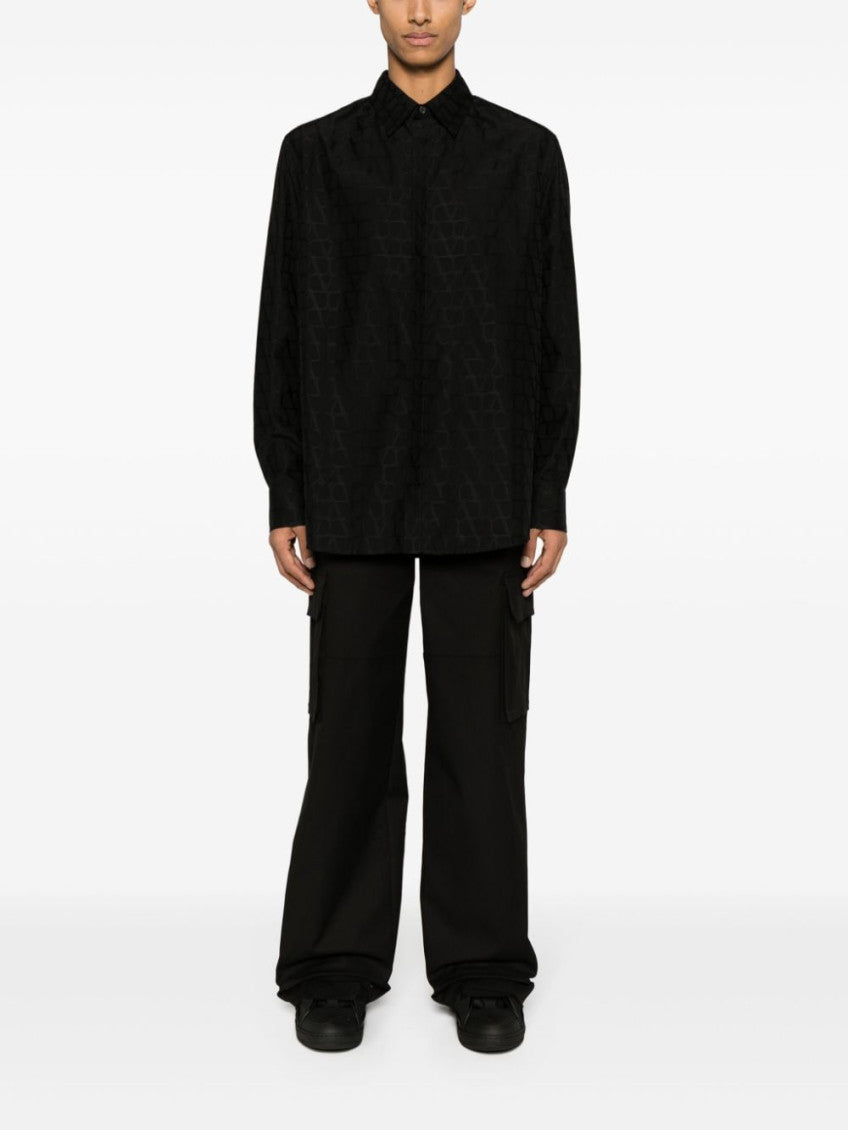 Black Texture Monogram Jacquard Shirt 5