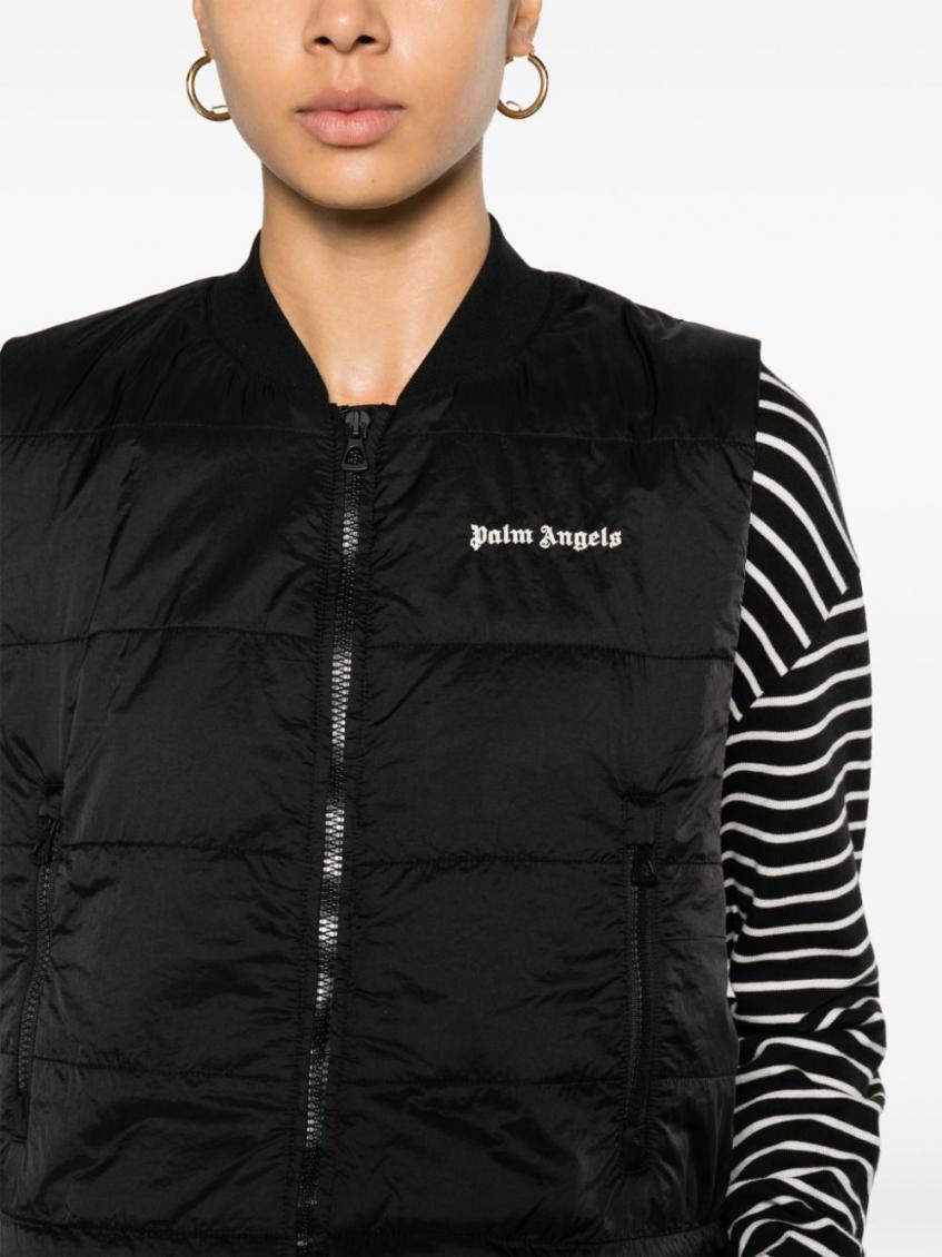 Black Classic Logo Vest Jacket 2