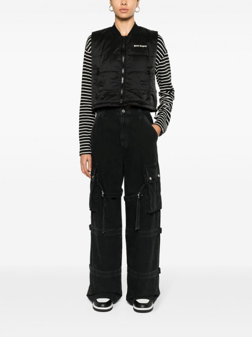 Black Classic Logo Vest Jacket 4