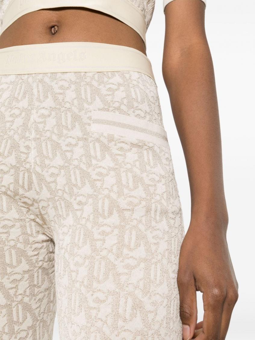 Natural Natural Monogram Jacquard Trousers 3