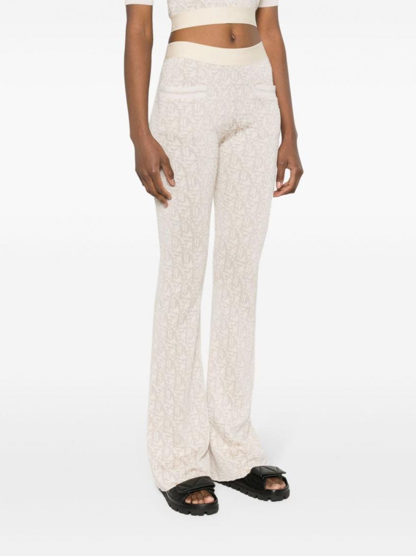 Natural Natural Monogram Jacquard Trousers 4
