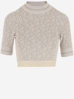 Orange Off White Monogram Jacquard Top 1