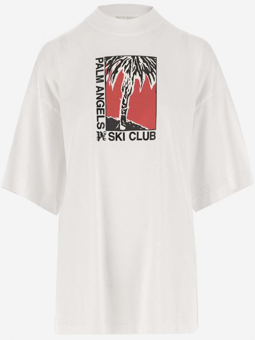Beige White Graphic Print T-Shirts 1