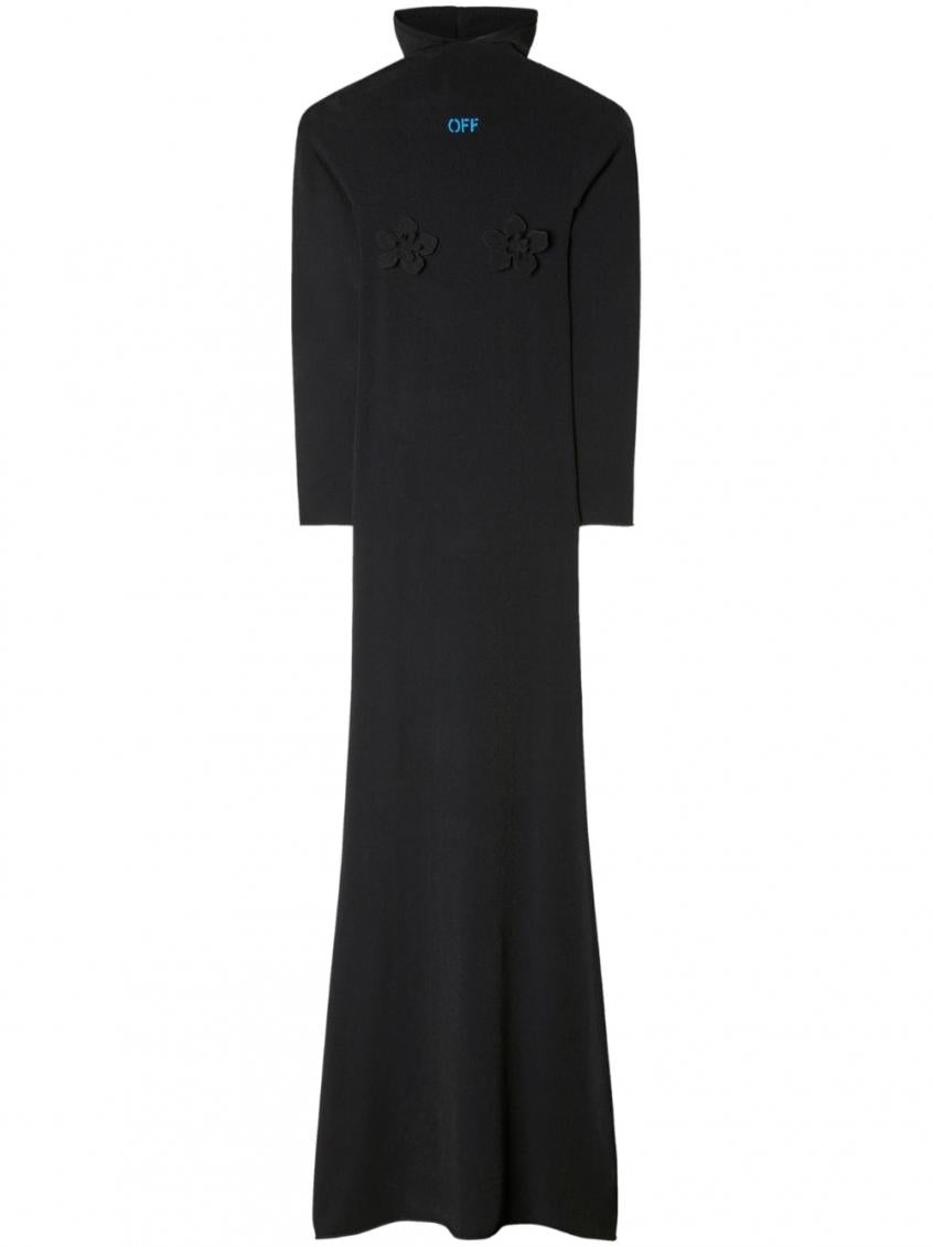 Black High-neck Long Dress 2