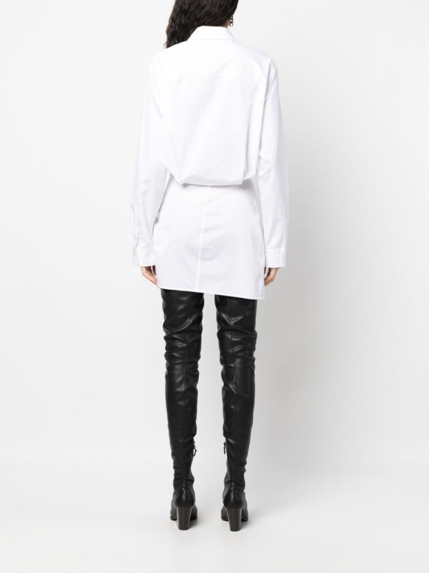 White Cotton Shirt Dress 3