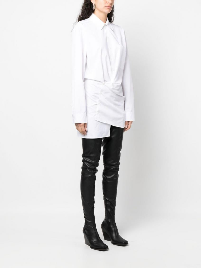 White Cotton Shirt Dress 4
