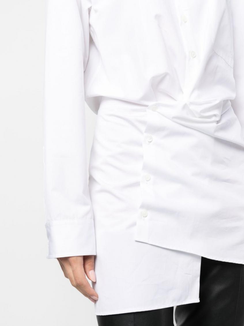 White Cotton Shirt Dress 5