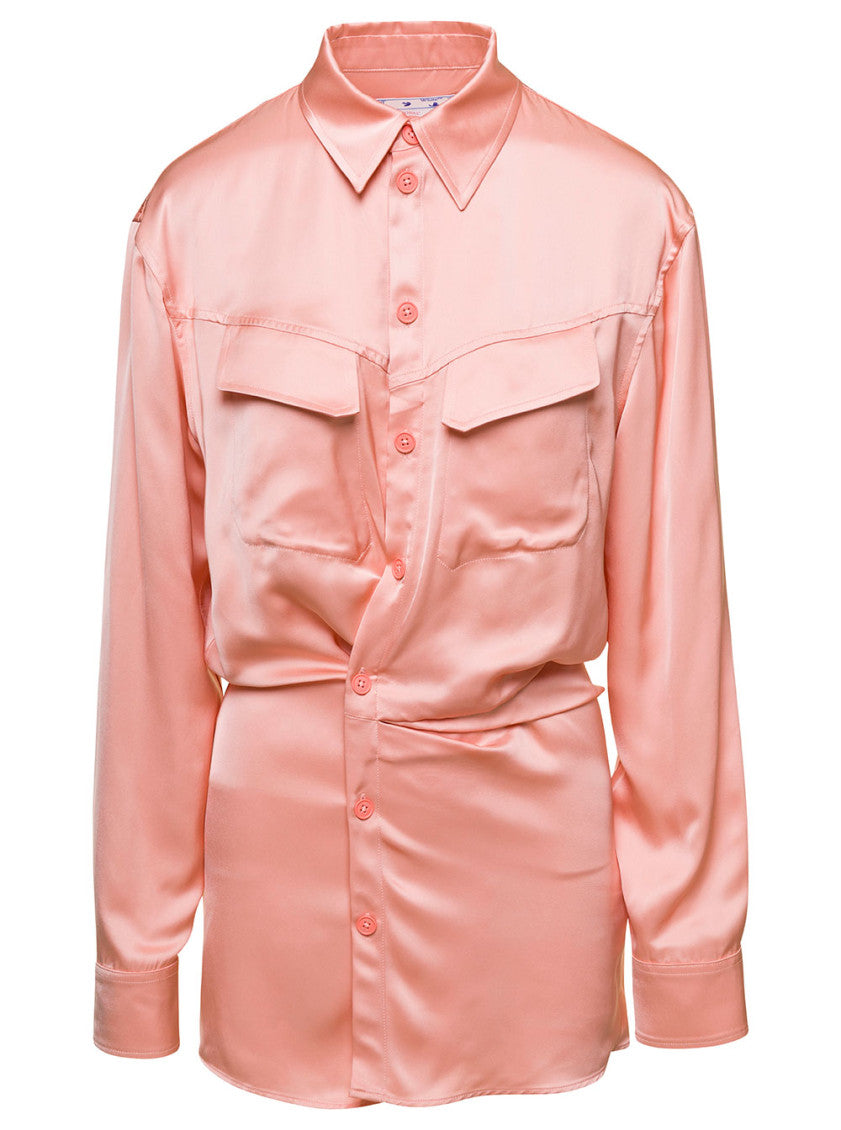 Peach Shirt Dress 1
