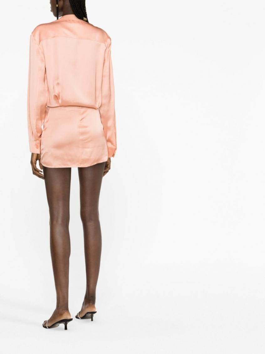 Peach Shirt Dress 4
