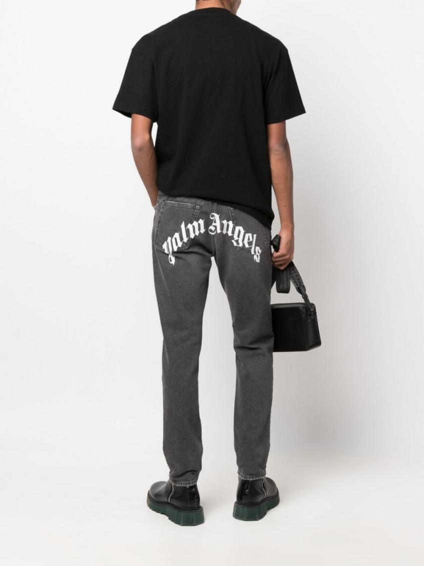 Black Logo Denim Jeans 3