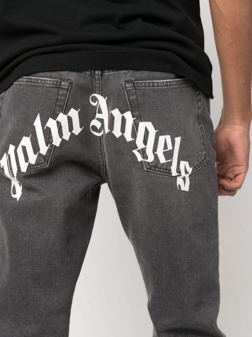 Black Logo Denim Jeans 5