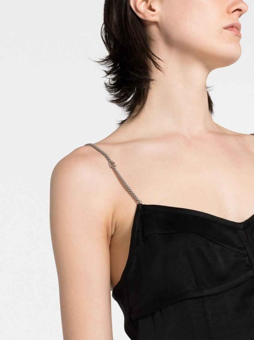 Black Chain-straps Mini Dress 3