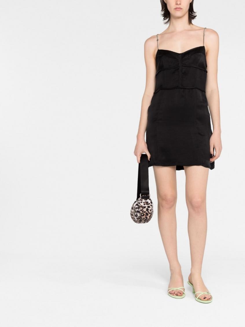 Black Chain-straps Mini Dress 4