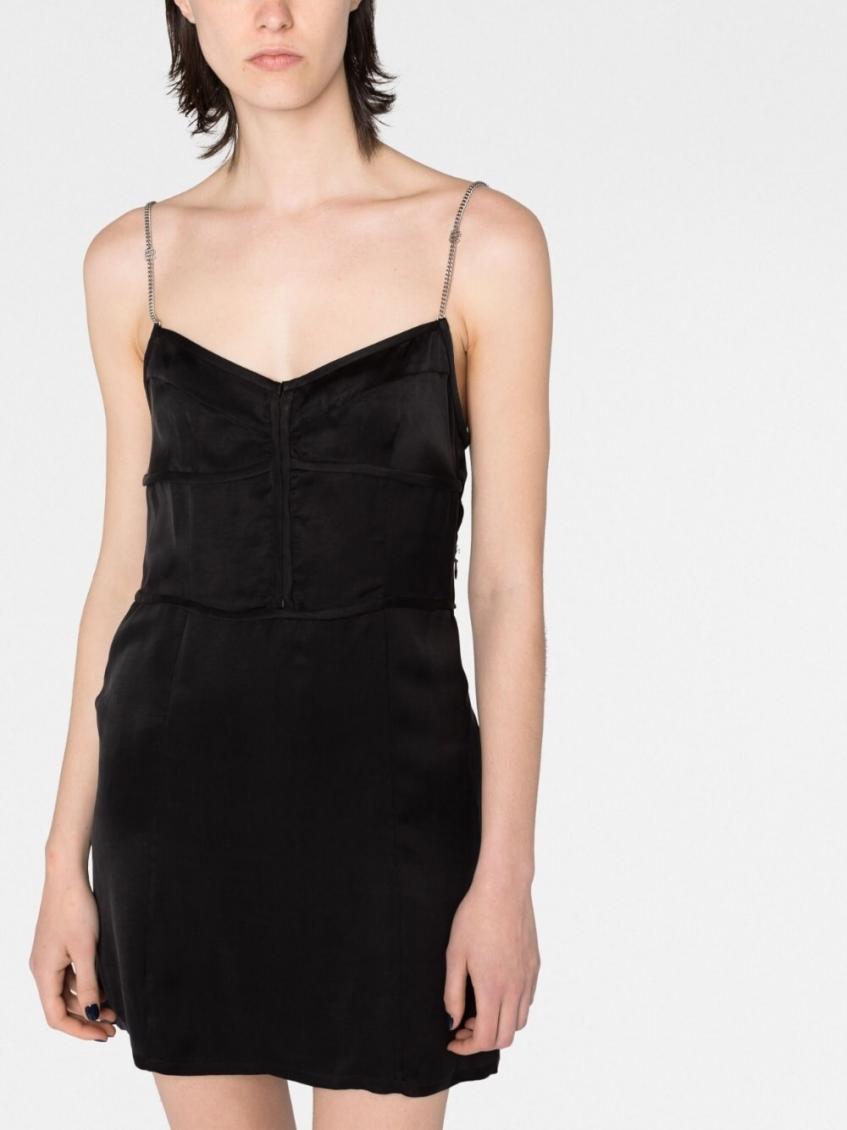 Black Chain-straps Mini Dress 6