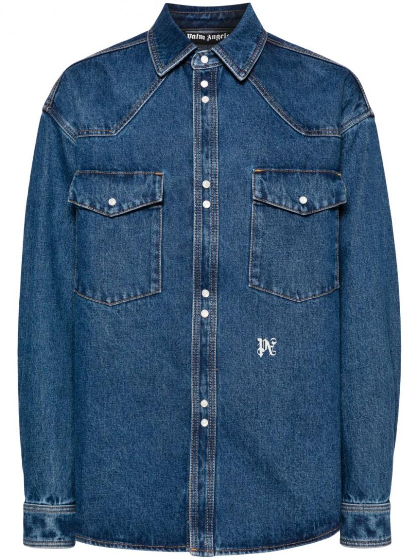 Blue Blue Monogram Denim Shirt 2