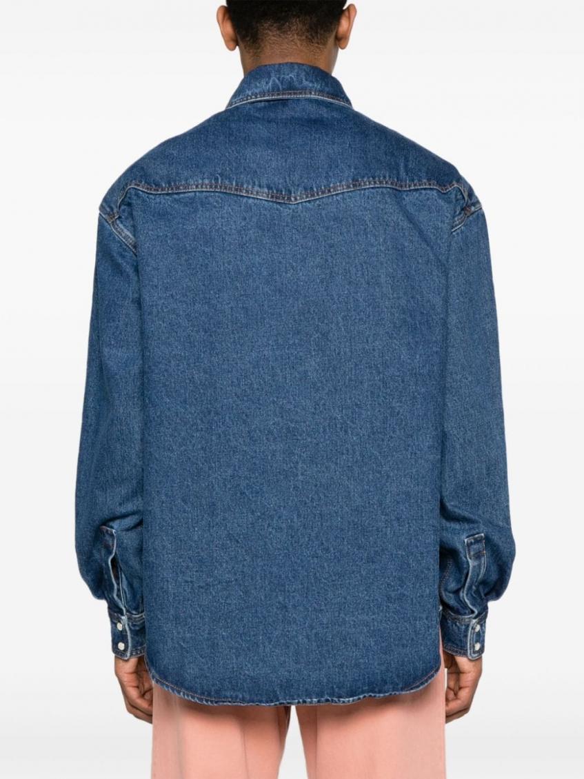 Blue Blue Monogram Denim Shirt 3