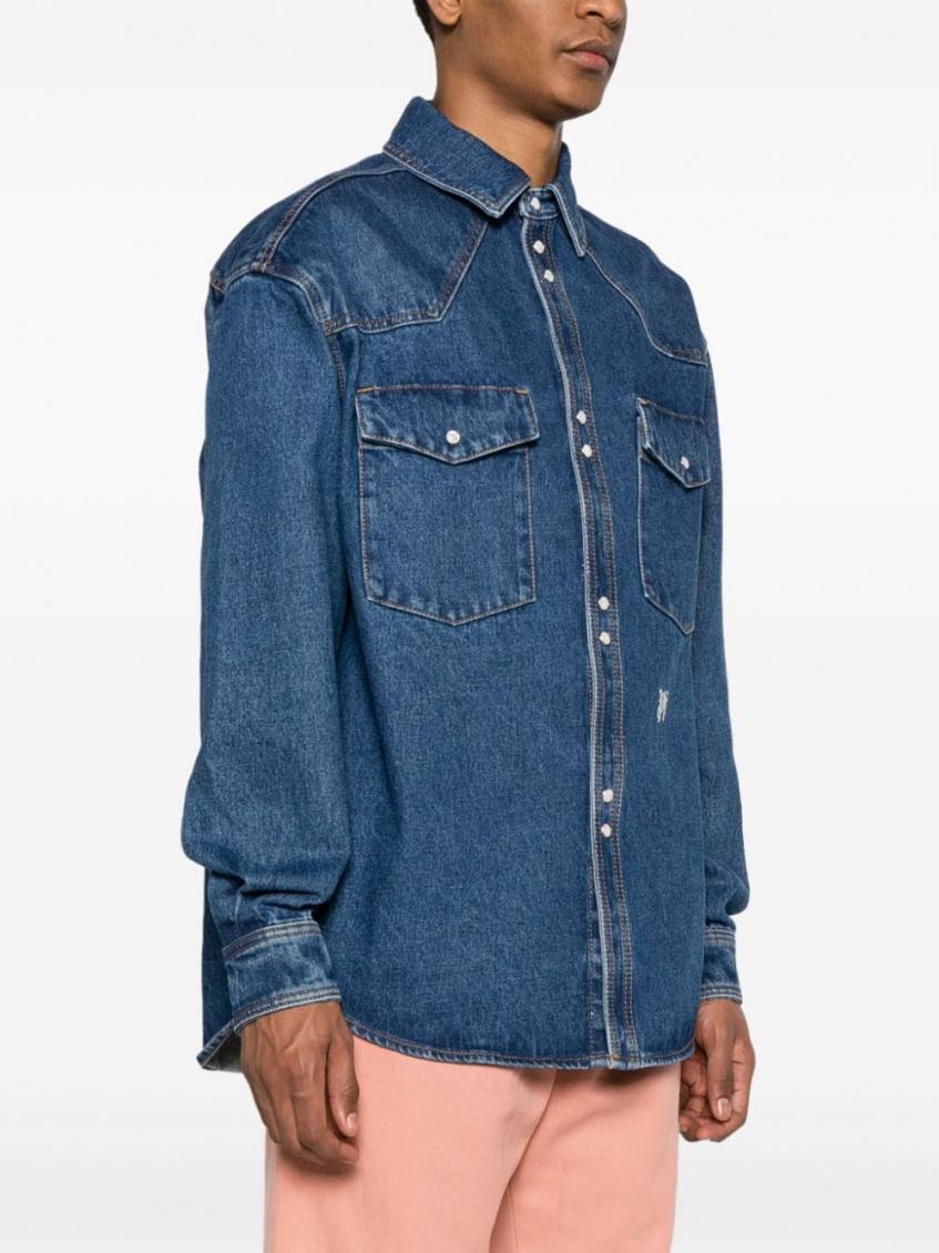 Blue Blue Monogram Denim Shirt 5