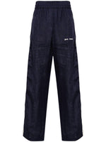 Navy Blue Logo Track Pants 1