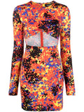 Multicolor Multi color Printed Cut-out Dress 1